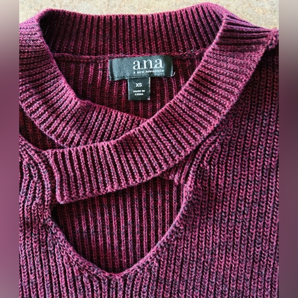 28.a.n.a Women’s Purple/Brown V-Neck Long Sleeve Sweater Size XS - Picture 7 of 9